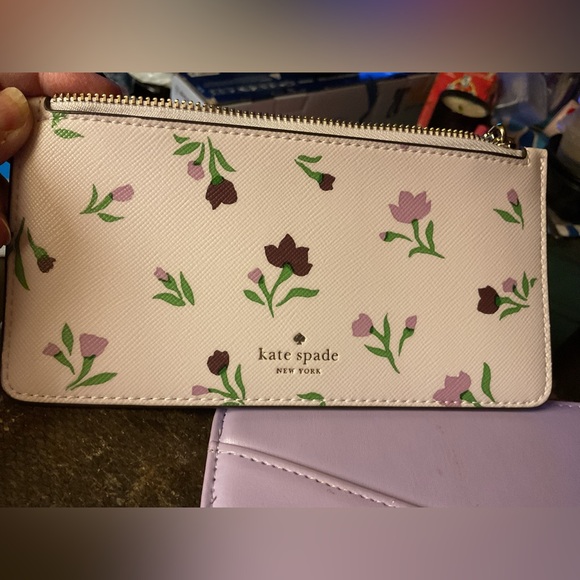 kate spade Handbags - Kate Spade GRACEFUL FLORAL DITSY SLIM ZIP WALLET